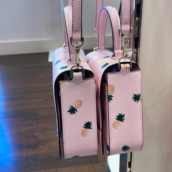 Kate Spade Staci Square Pineapple Crossbody Pink Multi - Picture 13 of 16